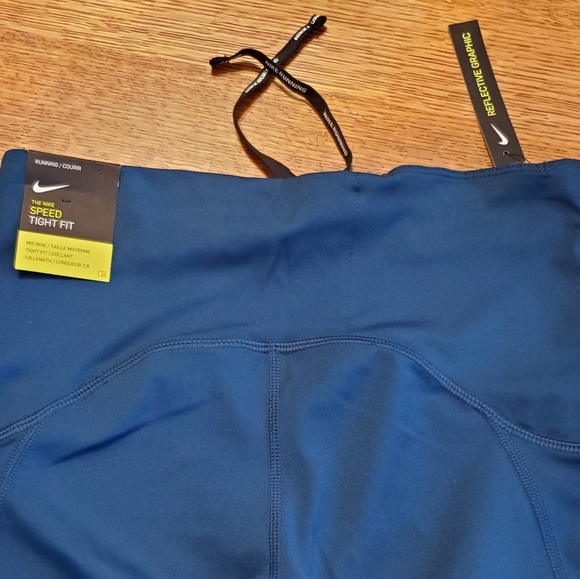 Nike Women's SPEED running tights- dark aqua - Picture 7 of 8